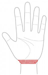 ツボ５３生殖器（手の平）